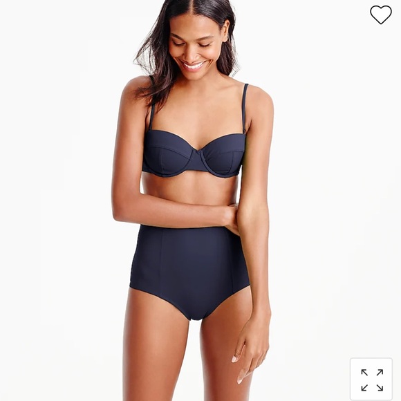 J. Crew Other - NWT! J. Crew Underwire Bikini Top in Navy Sz 34A/S